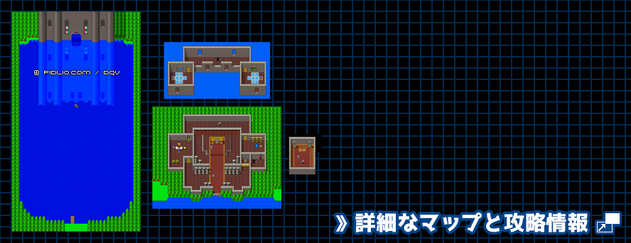 妖精の城の簡易マップ画像 ／ SFC版ドラゴンクエスト5攻略 ─ pidlio.com
