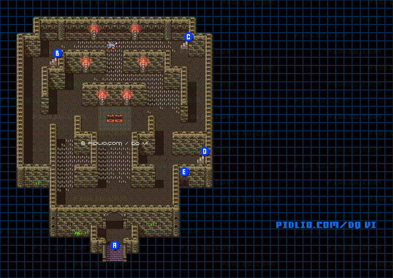 【夢の世界】試練の塔・のマップ画像 ／ SFC版ドラゴンクエスト6攻略 ─ pidlio.com