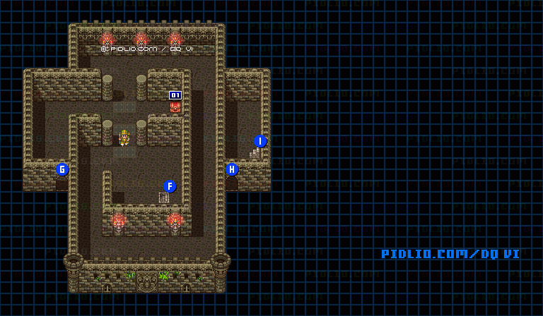 【夢の世界】試練の塔・のマップ画像 ／ SFC版ドラゴンクエスト6攻略 ─ pidlio.com