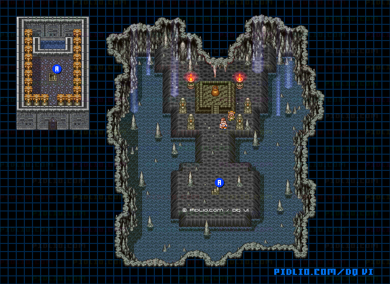 【夢の世界】ゼニス南東のほこらのマップ画像 ／ SFC版ドラゴンクエスト6攻略 ─ pidlio.com
