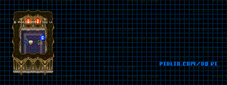 【現実の世界】ムドーの城・3階のマップ画像 ／ SFC版ドラゴンクエスト6攻略 ─ pidlio.com