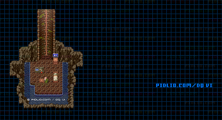 【現実の世界】フォーン城北の井戸のマップ画像 ／ SFC版ドラゴンクエスト6攻略 ─ pidlio.com