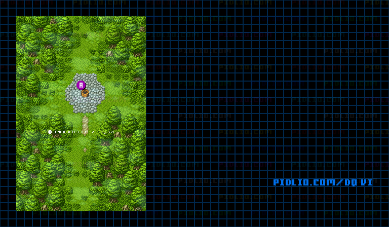 【現実の世界】アモール西のほこらのマップ画像 ／ SFC版ドラゴンクエスト6攻略 ─ pidlio.com