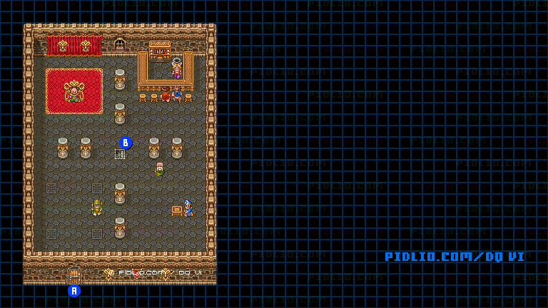 【現実の世界】ポルテの館・1階のマップ画像 ／ SFC版ドラゴンクエスト6攻略 ─ pidlio.com