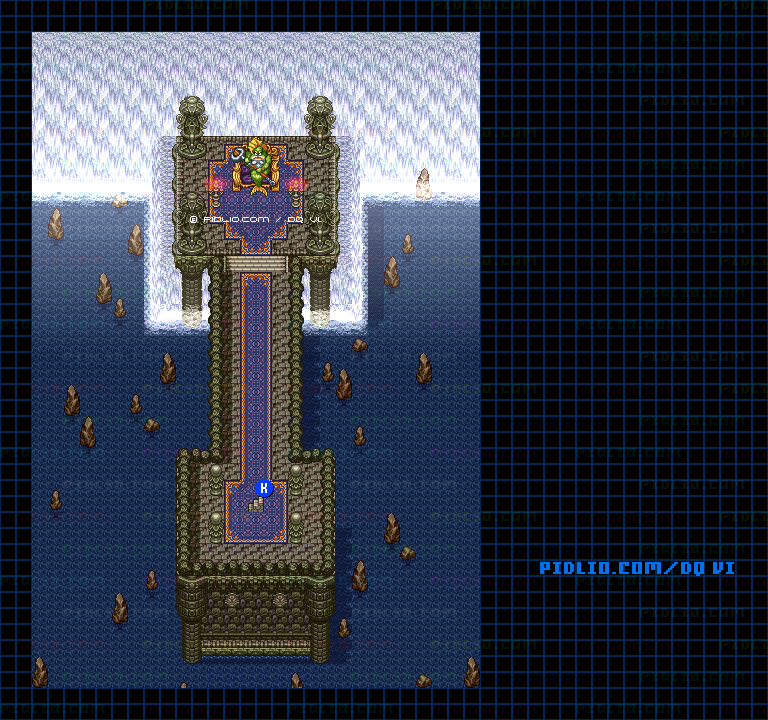 【海底世界】海底神殿・地下3階のマップ画像 ／ SFC版ドラゴンクエスト6攻略 ─ pidlio.com