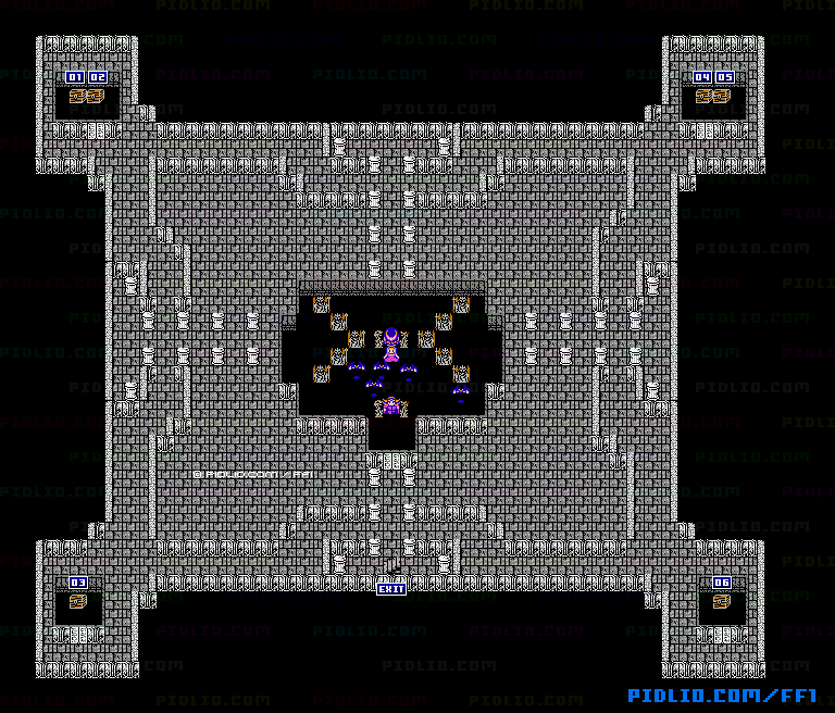 カオスの神殿B1のマップ画像 ／ FF1攻略