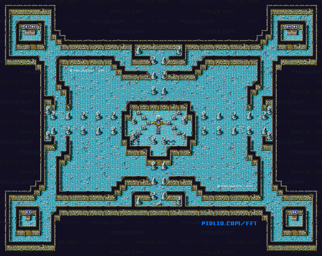 カオスの神殿（リメイク版）のマップ画像 ／ FF1攻略
