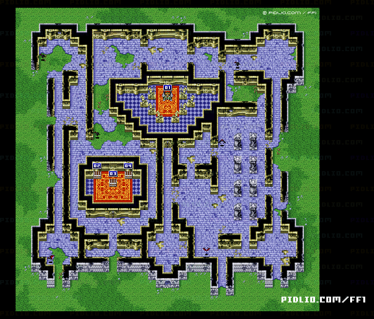 西の城（リメイク版）のマップ画像 ／ FF1攻略