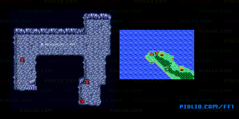 ドラゴンの洞窟（リメイク版）3のマップ画像 ／ FF1攻略
