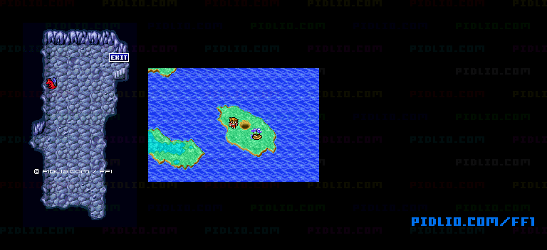 ドラゴンの洞窟（リメイク版）4のマップ画像 ／ FF1攻略