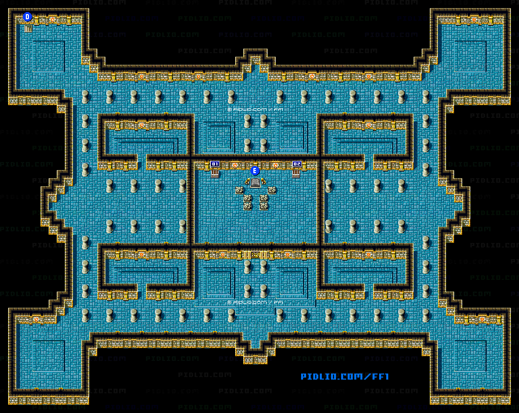過去のカオスの神殿（リメイク版）3Fのマップ画像 ／ FF1攻略