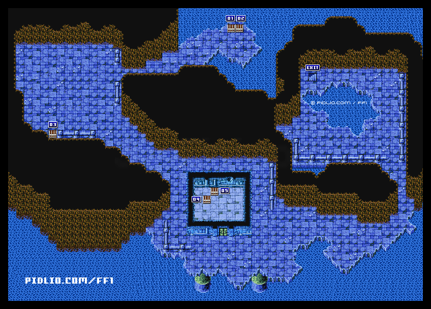 いやしの水の洞窟・マップ05のマップ画像 ─ ソウル・オブ・カオス（SOC） ／ FF1攻略