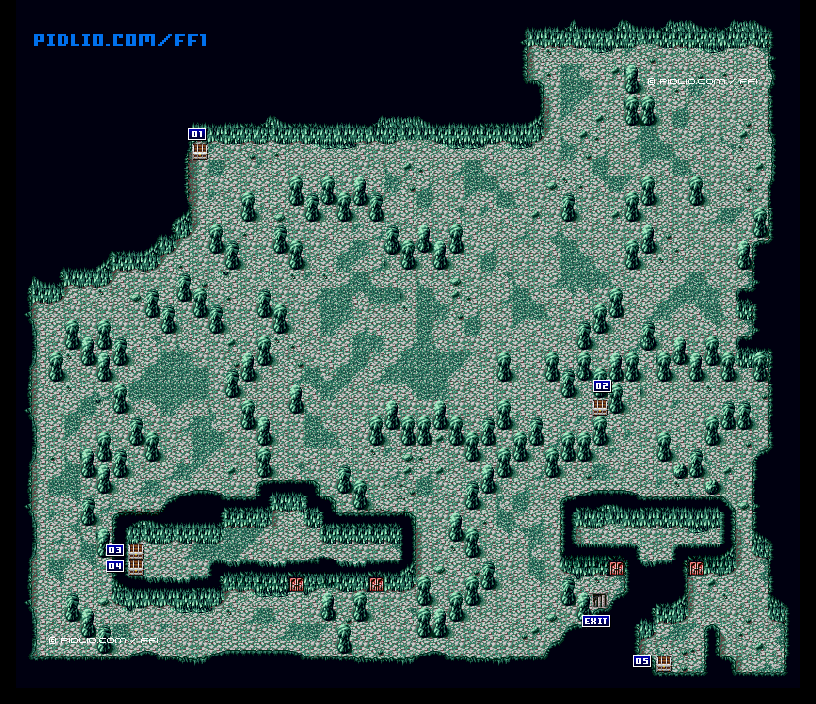 いやしの水の洞窟・マップ10のマップ画像 ─ ソウル・オブ・カオス（SOC） ／ FF1攻略