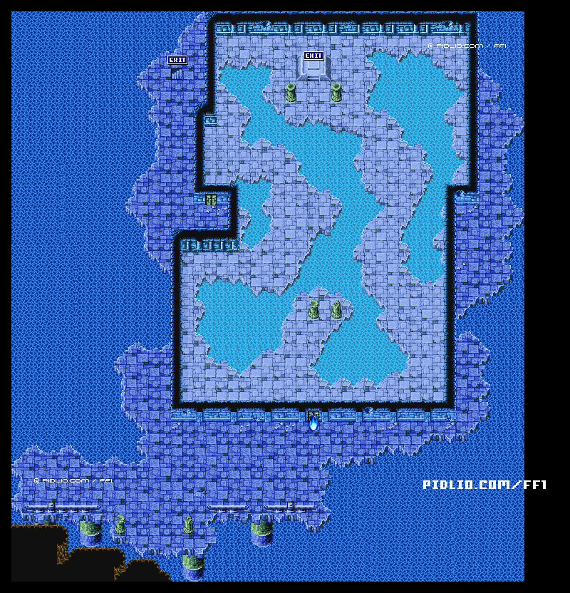いやしの水の洞窟・B10Fボスフロアのマップ画像 ─ ソウル・オブ・カオス（SOC） ／ FF1攻略