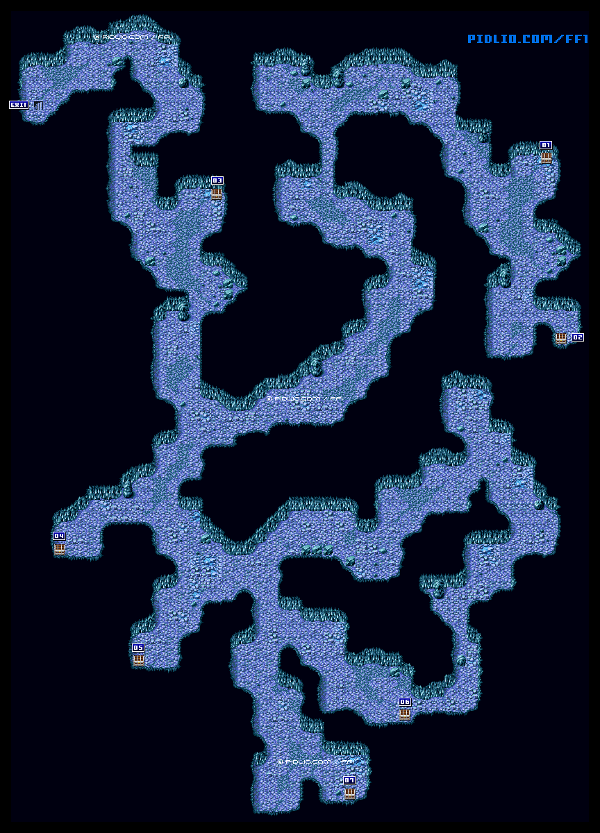 風のささやく洞穴・マップ13のマップ画像 ─ ソウル・オブ・カオス（SOC） ／ FF1攻略