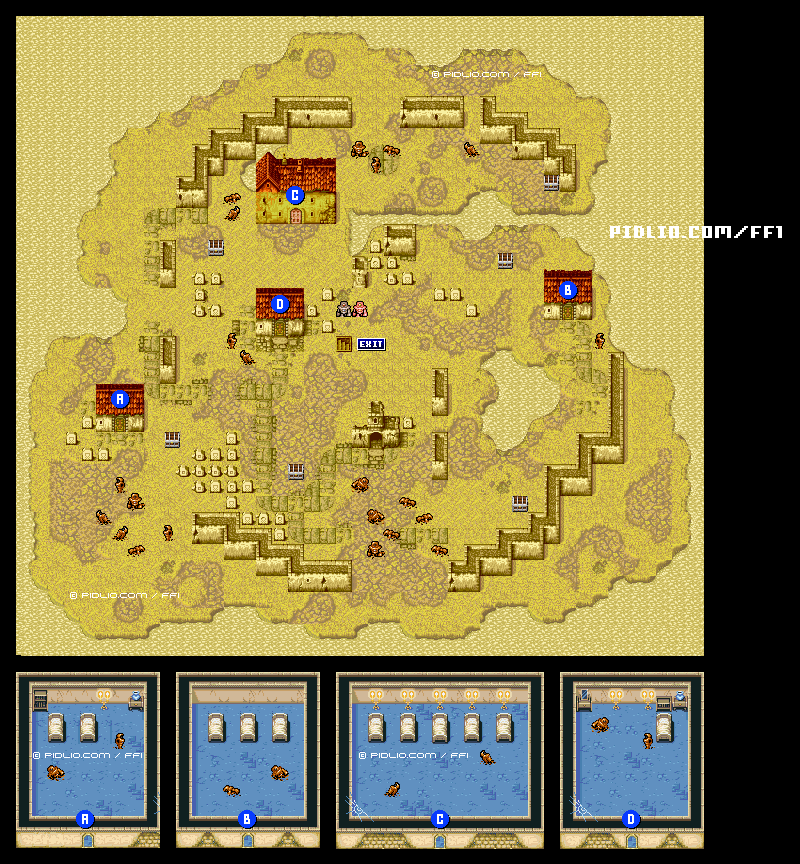 風のささやく洞穴・マップ33のマップ画像 ─ ソウル・オブ・カオス（SOC） ／ FF1攻略