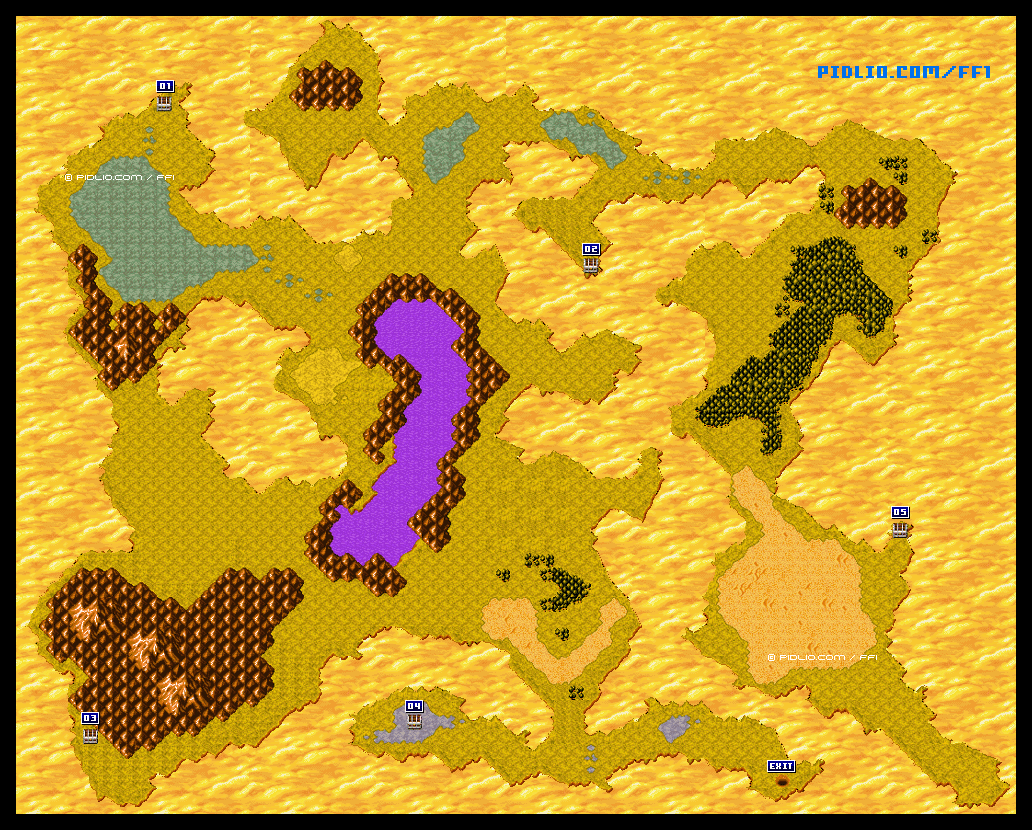 風のささやく洞穴・マップ36のマップ画像 ─ ソウル・オブ・カオス（SOC） ／ FF1攻略