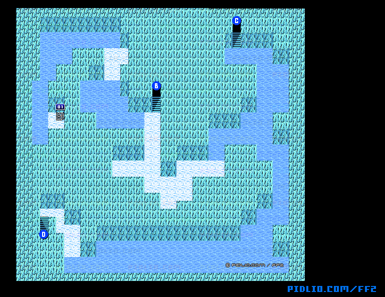 雪原の洞窟B3のマップ画像 ／ FF2攻略