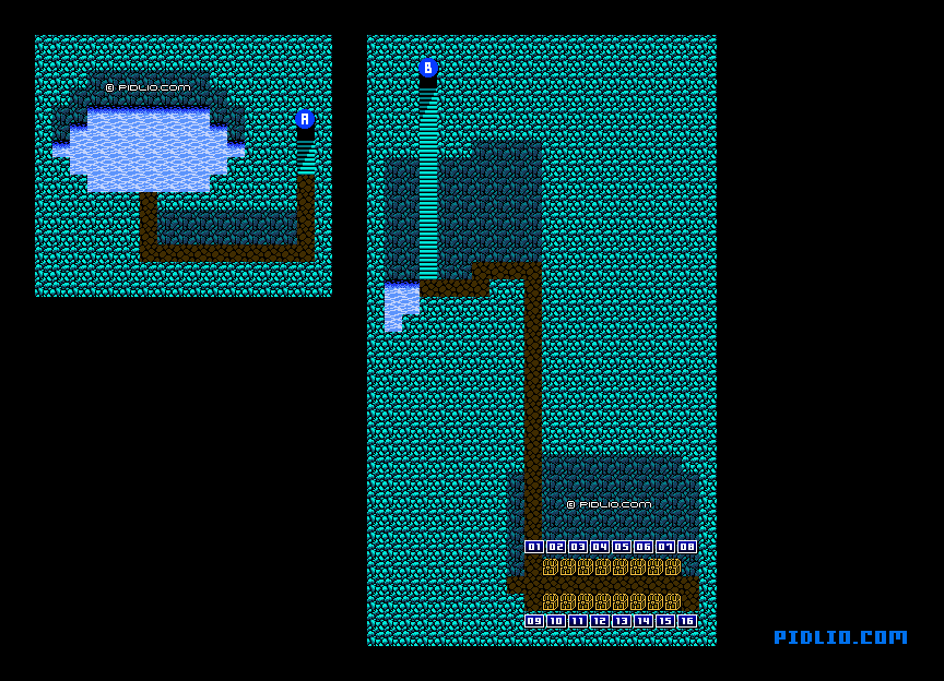 ドワーフの洞窟のマップ画像：2 ／ FF3攻略・ファイナルファンタジー3攻略