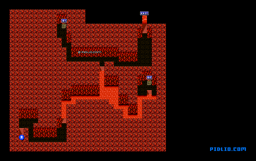 炎の洞窟のマップ画像：1 ／ FF3攻略・ファイナルファンタジー3攻略