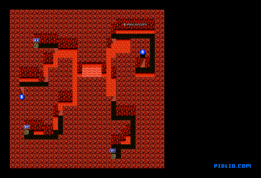 炎の洞窟のマップ画像：2 ／ FF3攻略・ファイナルファンタジー3攻略