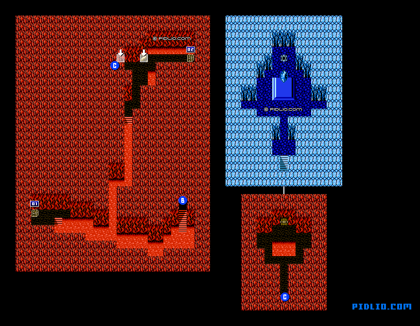 炎の洞窟のマップ画像：3 ／ FF3攻略・ファイナルファンタジー3攻略