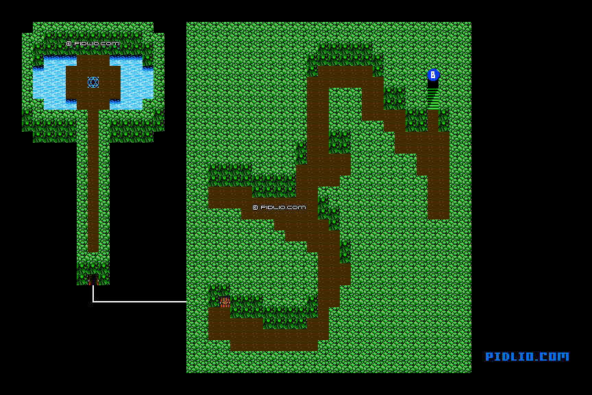魔法陣の洞窟のマップ画像：3 ／ FF3攻略・ファイナルファンタジー3攻略