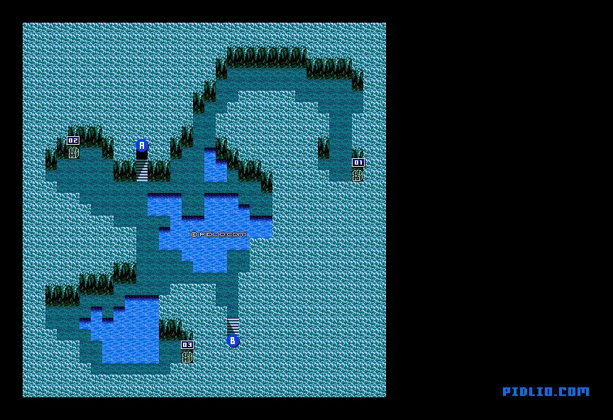 海底洞窟のマップ画像：2 ／ FF3攻略・ファイナルファンタジー3攻略