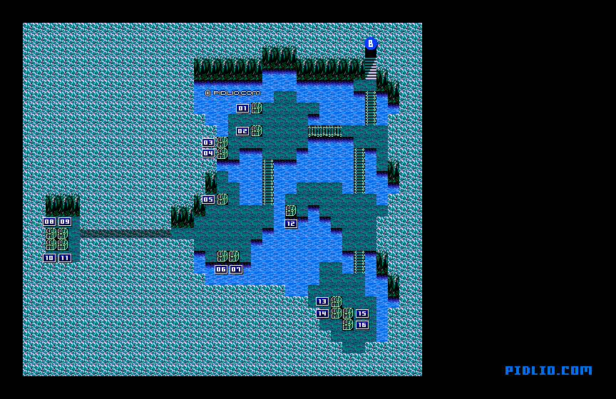 海底洞窟のマップ画像：3 ／ FF3攻略・ファイナルファンタジー3攻略