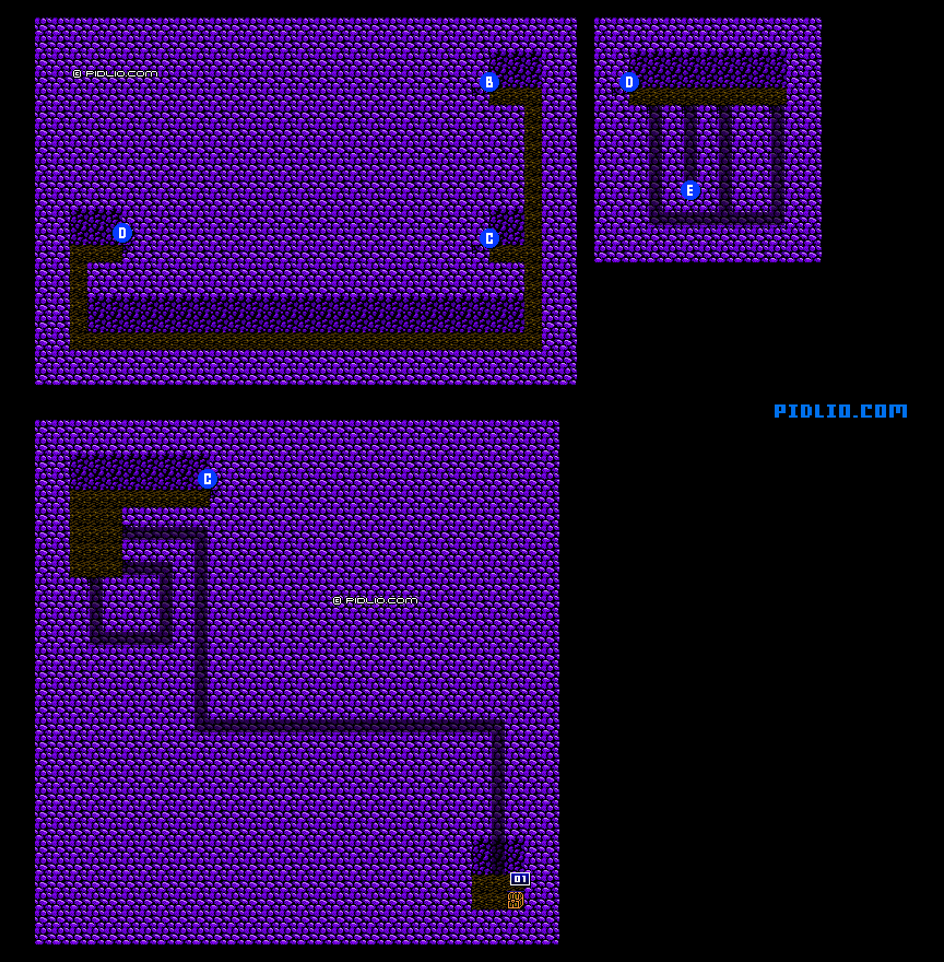 暗黒の洞窟のマップ画像：3 ／ FF3攻略・ファイナルファンタジー3攻略
