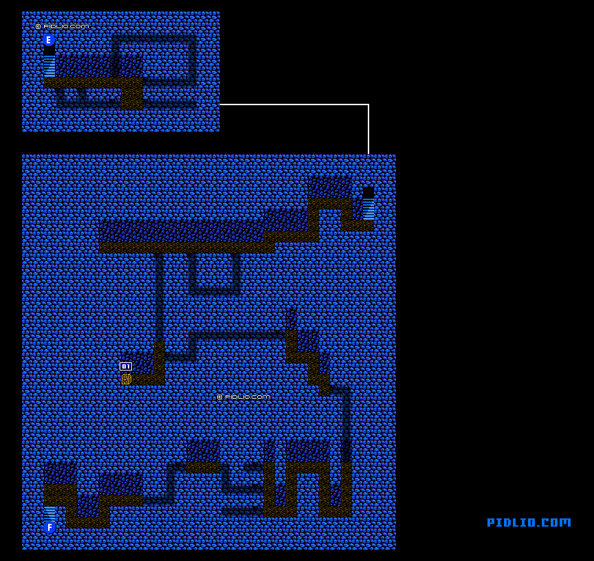 暗黒の洞窟のマップ画像：4 ／ FF3攻略・ファイナルファンタジー3攻略