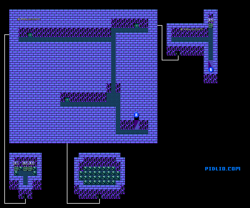 ドーガの洞窟のマップ画像：2 ／ FF3攻略・ファイナルファンタジー3攻略