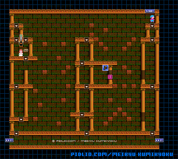 魔神殿・右のマップ画像 / 迷宮組曲・ミロンの大冒険攻略 ─ pidlio.com