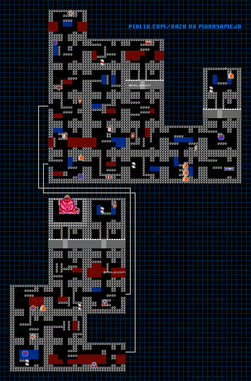 STAGE5-1:村雨城のアイテムマップ画像 / 謎の村雨城攻略 ─ pidlio.com