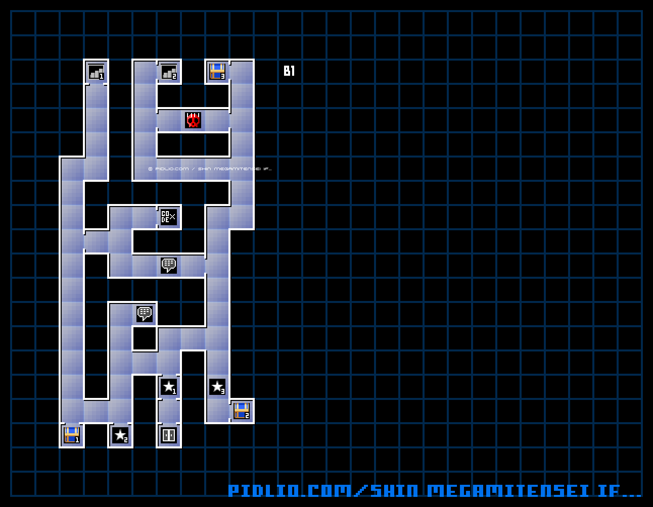 怠惰界B1のマップ画像 / 真・女神転生if... 攻略