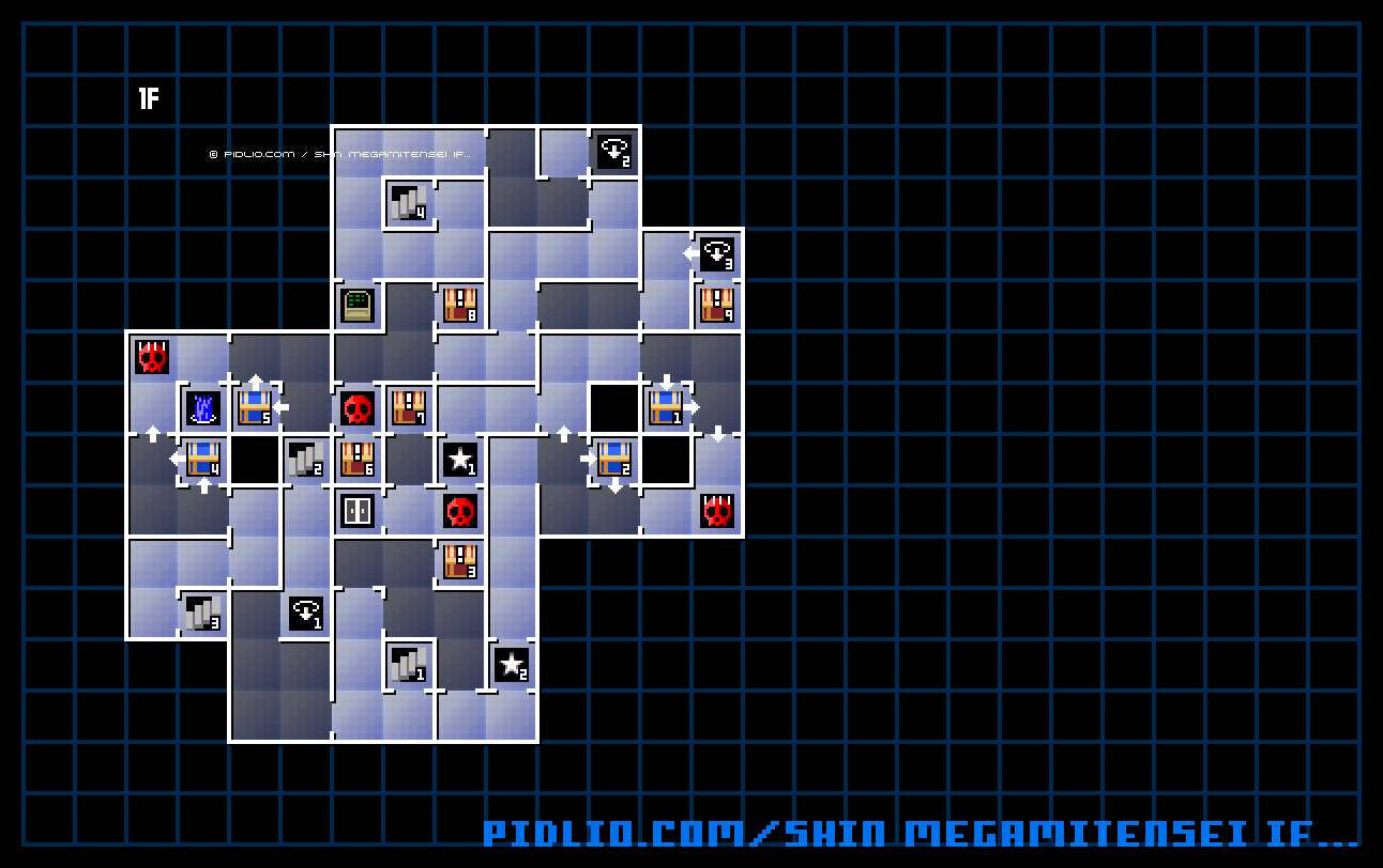 嫉妬界1Fのマップ画像 / 真・女神転生if... 攻略