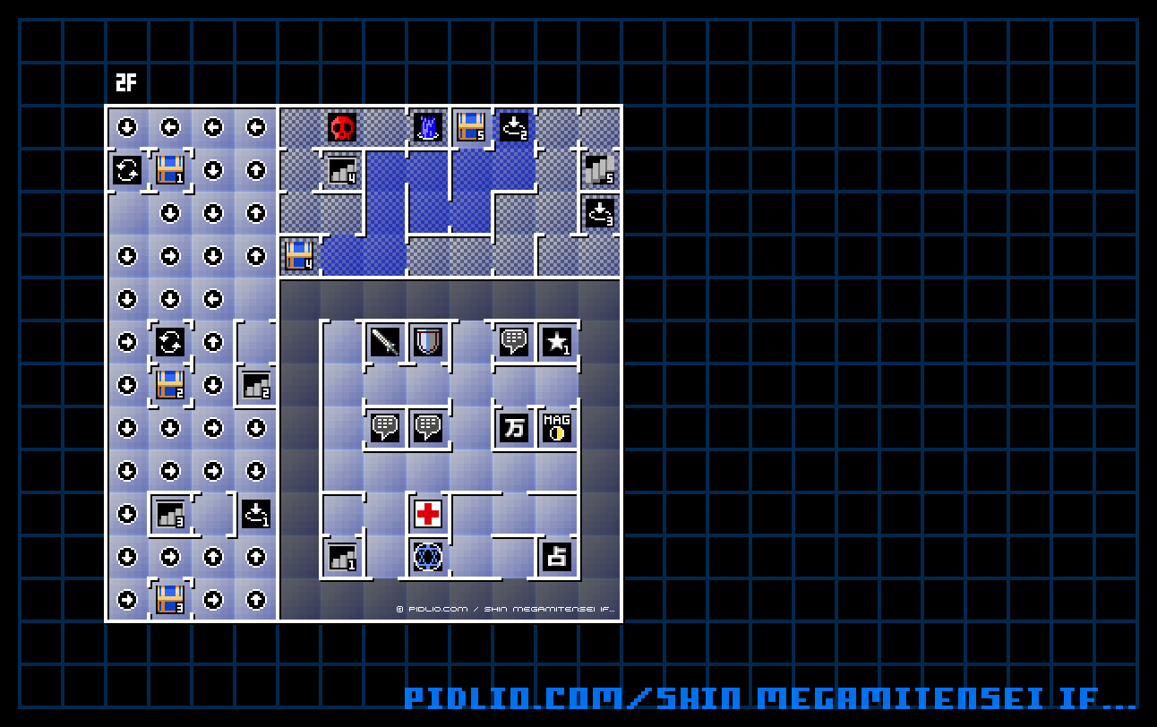 嫉妬界2Fのマップ画像 / 真・女神転生if... 攻略