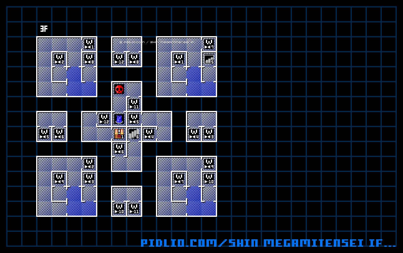 嫉妬界3Fのマップ画像 / 真・女神転生if... 攻略