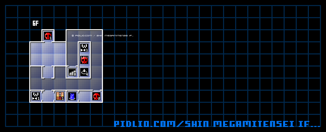 嫉妬界6Fのマップ画像 / 真・女神転生if... 攻略