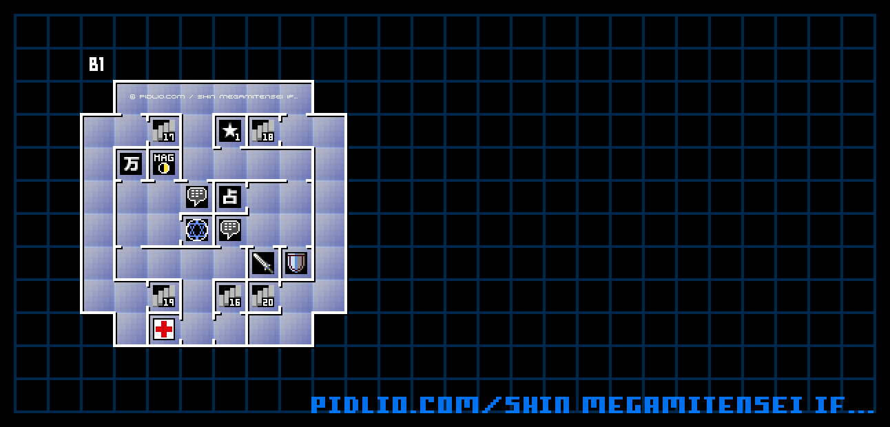 貪欲界B1のマップ画像 / 真・女神転生if... 攻略
