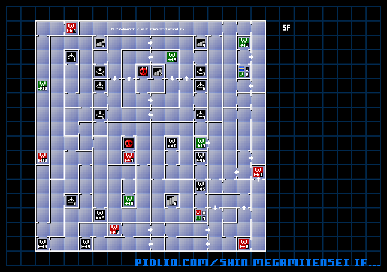 軽子坂高校5Fのマップ画像 ／ 真・女神転生if... 攻略