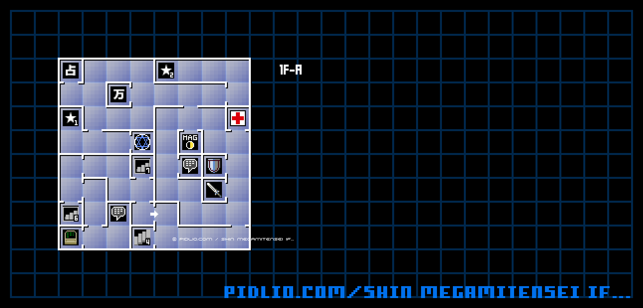憤怒界1F-Aのマップ画像 / 真・女神転生if... 攻略