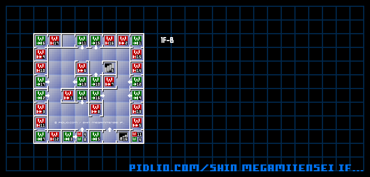 憤怒界1F-Bのマップ画像 / 真・女神転生if... 攻略