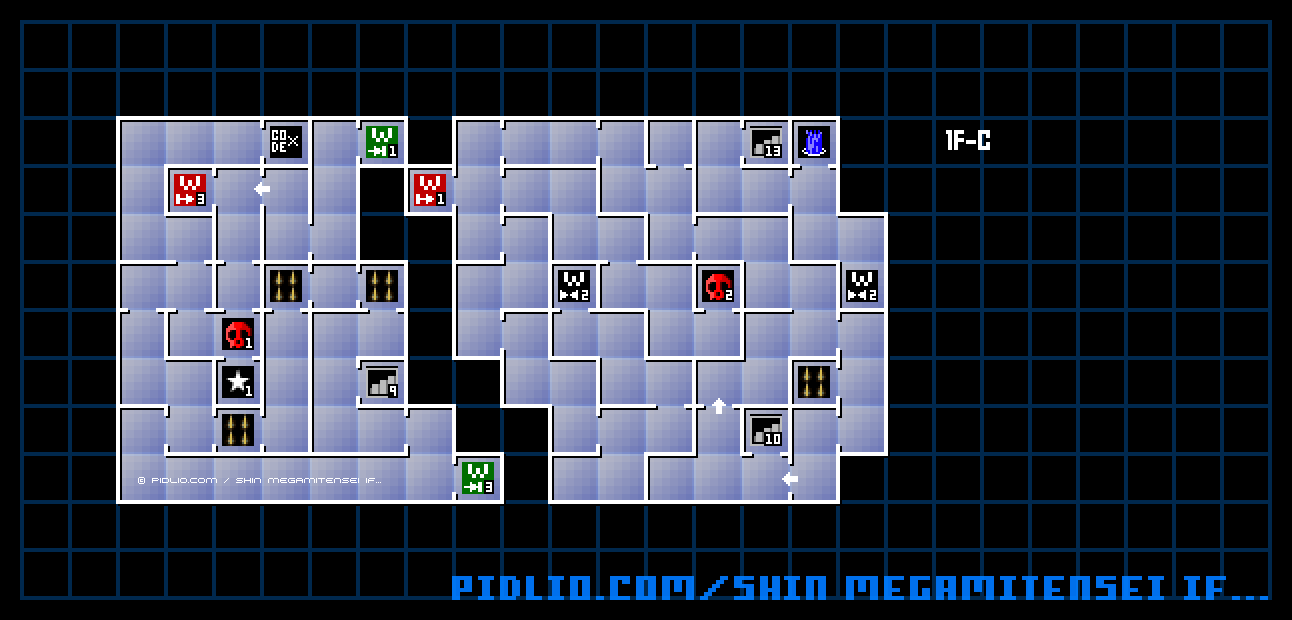 憤怒界1F-Cのマップ画像 / 真・女神転生if... 攻略