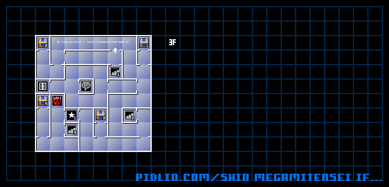 憤怒界3Fのマップ画像 / 真・女神転生if... 攻略