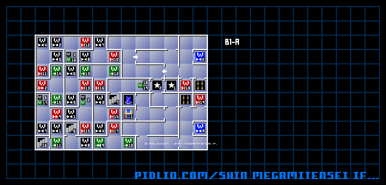 憤怒界B1-Aのマップ画像 / 真・女神転生if... 攻略