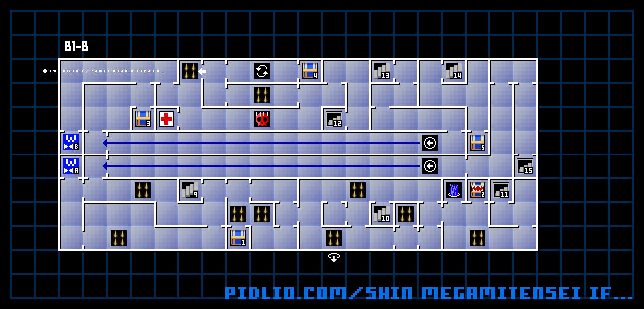 憤怒界B1-Bのマップ画像 / 真・女神転生if... 攻略