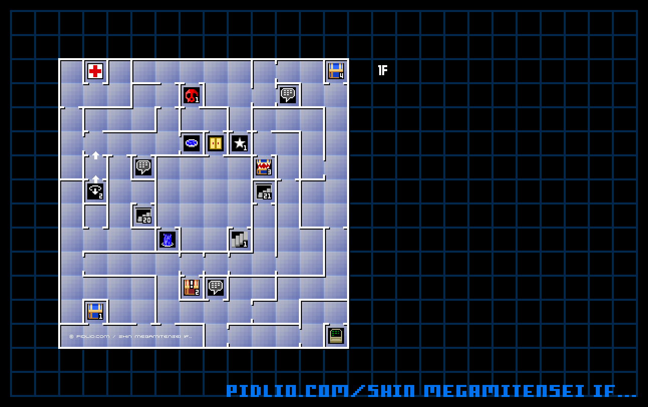 地のノモス1F(外側)のマップ画像 / 真・女神転生if... 攻略