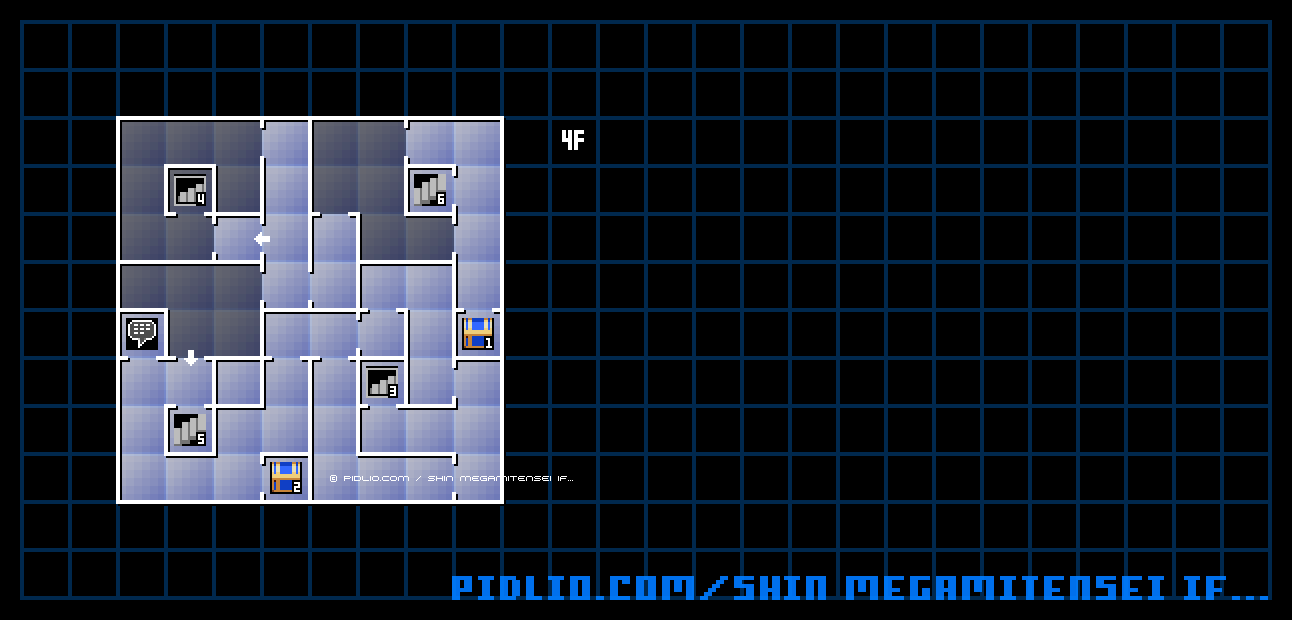第1ノモス4Fのマップ画像 / 真・女神転生if... 攻略