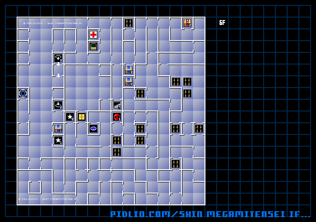 第1ノモス6Fのマップ画像 / 真・女神転生if... 攻略